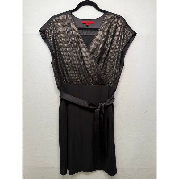 Narcisco Rodriguez for Design Nation Black Sequin Dress, Size Large - Picture 1 of 5